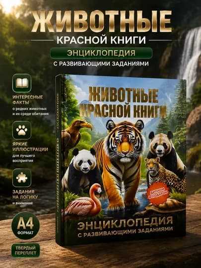 Животные красной книги. Энциклопедия с развивающими заданиями — ЧИТАЙКА-ЖИВОТН1