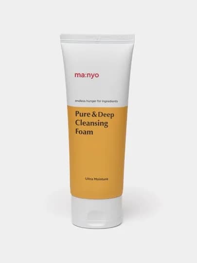 Пенка для глубокого очищения пор с церамидами Manyo Pure Deep Cleansing Foam — KORBOX-CLEFMAN-ЖЕЛТ