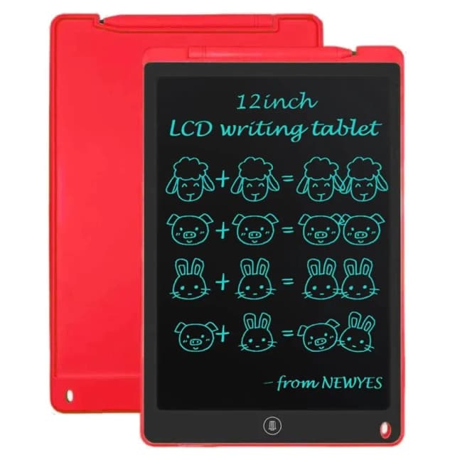 12 Lcd Writing Tablet qizil grafik plansheti
