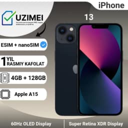 Смартфон Apple iPhone 13 128 ГБ (nano SIM/eSIM), Midnight