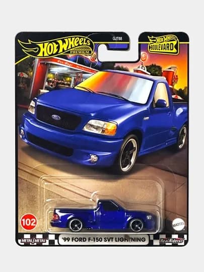 Коллекционная игрушечная машинка Hot Wheels Premium Bulvared 1/64 — MATTEL-HWBULVR-МЕДН