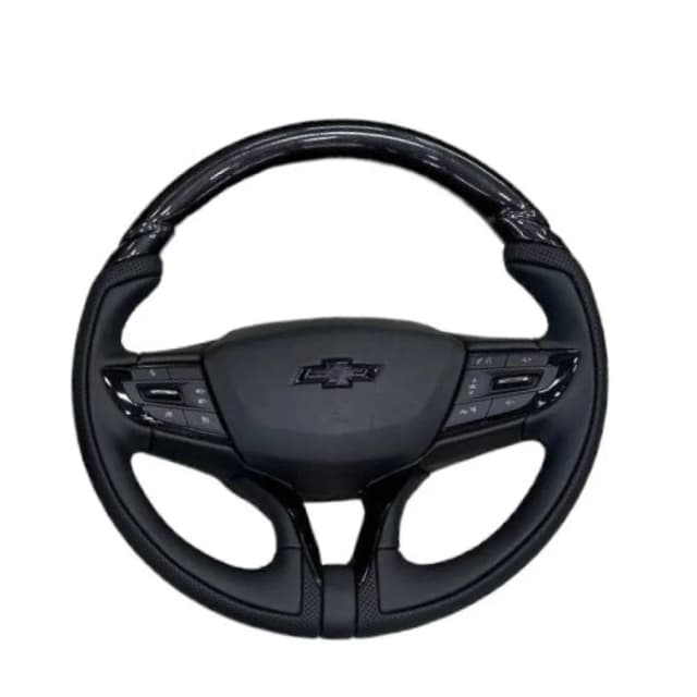 Chevrolet Tracker 2 uchun anatomik, qora charmli rul 2