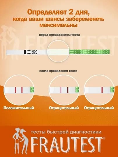 Тест на овуляцию Frautest Ovulation, тест-полоски, 5 шт