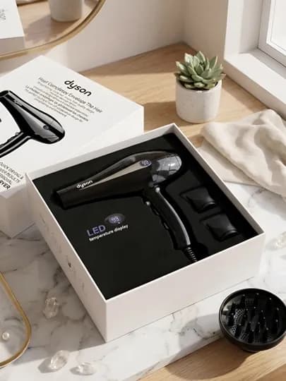 Профессиональный фен HT-25, Мощный фен в стиле Dyson 900W, Быстрая сушка, тихая работа