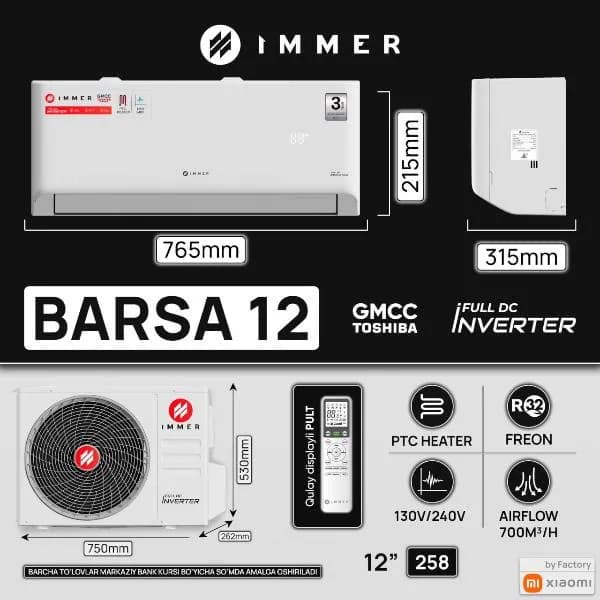 Кондиционер Immer BARSA 12, белый