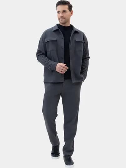 TERRA PRO Мужская рубашка длинный рукав AW25CR2-19-22359 — TERRA-22359-ТЕМНСЕР-XXL