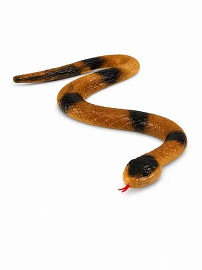 Реалистичная игрушка змея, гибкая, 45 см — VEKKIUZ-SNAKE-ОРАНЖ