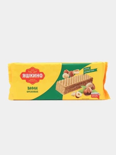 Вафли Яшкино, Хрустящие ореховые, 300 г