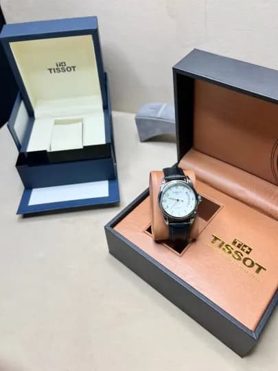 Мужские часы Tissot, механика, с кожаным и металлическим ремешком, в подарочной коробке