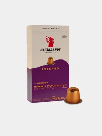 Кофе в капсулах жаренный Hausbrandt Intenso, 10 капсул