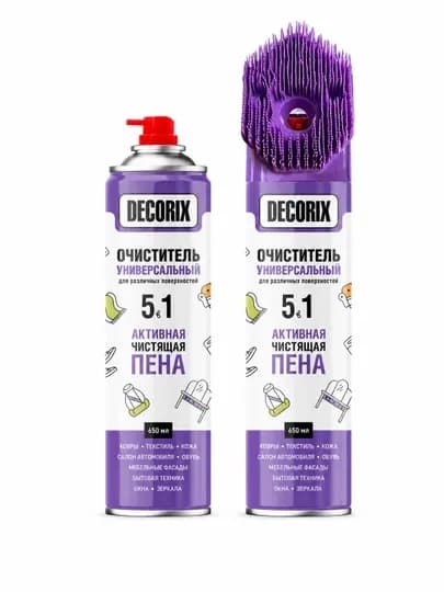 Decorix универсальный очиститель 5 в 1 с активной пеной 650 мл