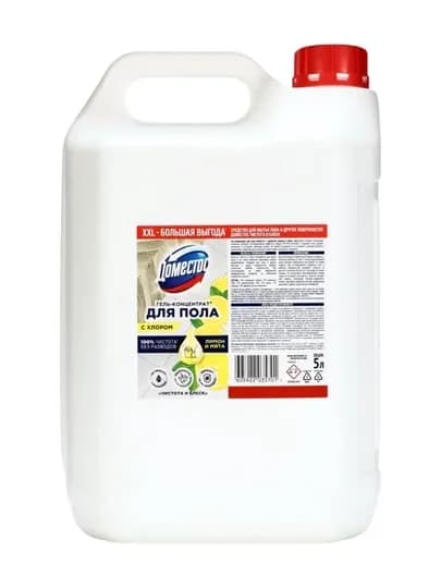 DOMESTOS средство для пола, чистота и блеск 5 л лимон и мята