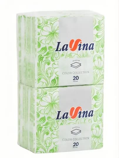 Салфетки Lavina с узором 1 блок 10 упаковок .В 1 упаковке - 20 штук