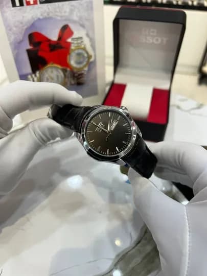 Мужские удобные и современные наручные часы на батарейке — TIMESLW-TUCCI7878-ЧЕРН