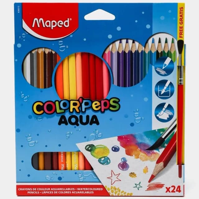 24 ta rangli Maped "Aqua" qalamlar