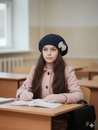 Шапка для девочек, головные уборы — SIMSLUX-BERETKA-АМЕТИС-54