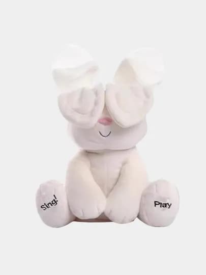 Мягкая игрушка двигает ушами и поет, слоник, зайчик — TOYMAG-IGRDVIG-КРЕМОВ