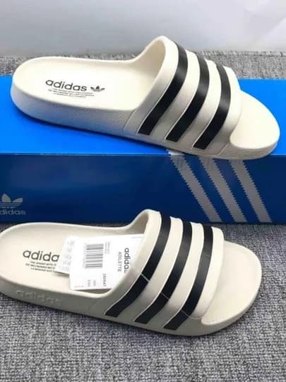 Adidas шлепанцы мужские и женские, летние, удобные, легкие — T4007-LUXURY140-МОЛОЧ-41