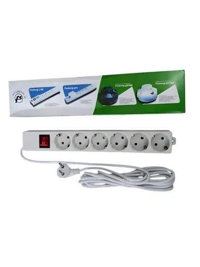 Удлинитель электрический, 3 м, 5 м, 8 м, с USB, 3–5 розеток, сетевой фильтр, пилот, кабель — PERHOME-UDLENITELI2-ПРОЗР-3m