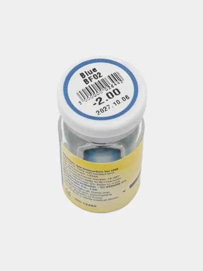 BF02 BLUE -2.00 Контактные линзы для зрения, голубые, BC 8.6, DIA 14.5, 12 месяцев — OPTICA-0000150