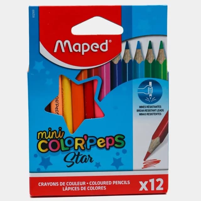 Maped "Mini COLOR'PEPS Star" 12 ta rangli qalamlar