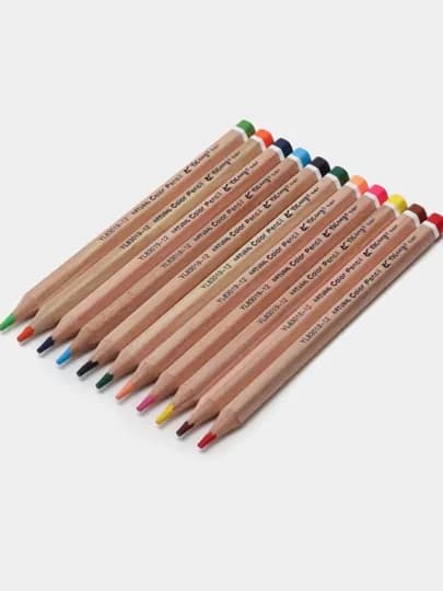 Yalong Natural – 12 цветных карандашей (4.0 мм, 3+)