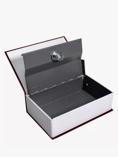 Сейф в виде книги, в разных размерах — SHOPBOX-BOOKSEYF-БАГРОВ-o'rta2