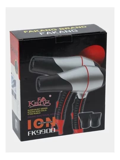 Фен FAKANG FK-9900, для сушки и укладки, мощность 2400Вт, ионизация — ARZONBZ-FENFAKANG9900