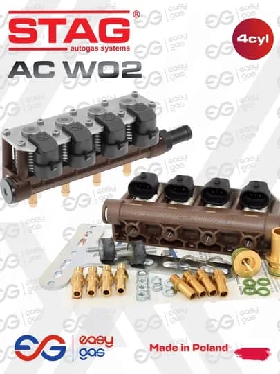 Газовые форсунки STAG AC W02 LPG/CNG 4 цилиндра, Польша