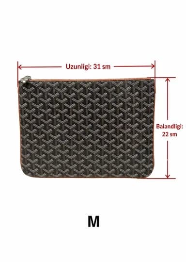 Клатч в стиле Goyard – M и L, 5 цветов (Green, White, Black, Navy Blue, Blue)