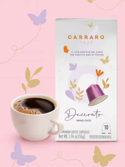 Carraro Decerato мягкий итальянский кофе в капсулах, 10 шт