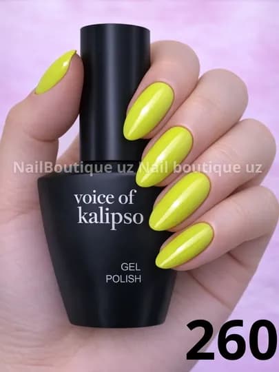Voice of Calipso Gel Polish профессиональный гель-лак с глубоким цветом и стойким блеском — UZNAIL-КАЛИПСО4-ЛАЙМ