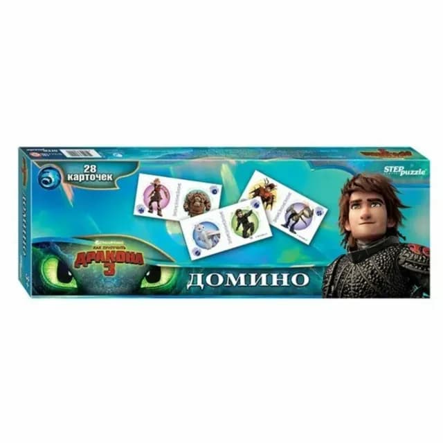 Bolalar uchun stol usti o‘yini Domino Hatber "Как приучить дракона - 3"