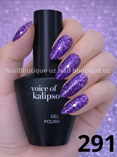 Voice of Calipso Gel Polish профессиональный гель-лак с глубоким цветом и стойким блеском — UZNAIL-КАЛИПСО4-ПУРПУР