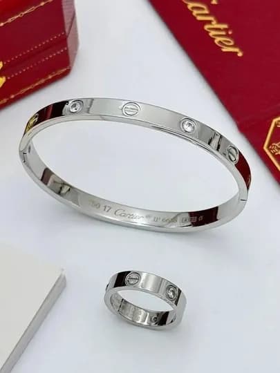 Xuping Cartier Clash, набор из браслета и кольца — XUPINGC-CARTIER1-ГОЛУБ-19