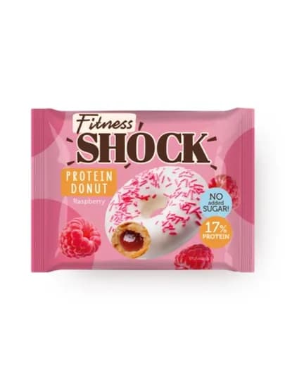 Протеиновый пончик Fitness Shock, 17% белка, без сахара, разные вкусы — TOUCHOM-SHOKSDONUT-РОЗОВ