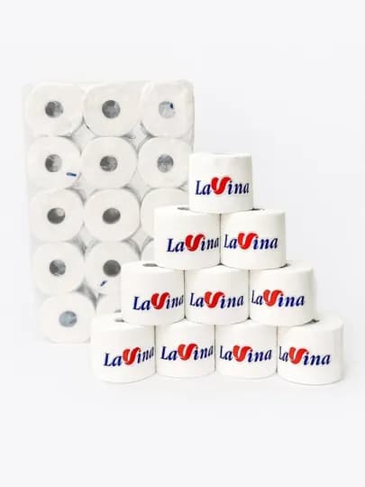 Туалетная бумага lavina 30 рулонов — чистый, экономный 100% целлюлоза