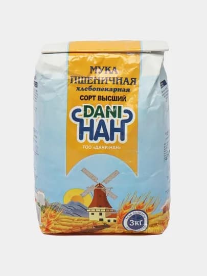Мука тм DANI HAH пшеничная высший сорт 3 кг
