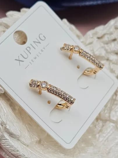 Женские серьги золотого цвета, бренд Xuping — JEWELRI-XUP002-РАЗНОЦВ