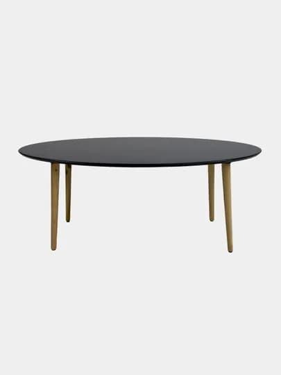 Стол журнальный AIKO Oval, столик для дома и офиса, кофейный столик, 120 x 60 x 45 см — AIKOWDS-OVALL-ЧЕРН
