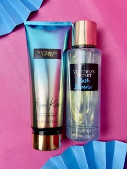 Парфюмерный набор Victoria Secret, лосьон и спрей мист для тела, 236 мл + 250 мл — ABUS-VICTORIASSECRET-ГОЛУБ