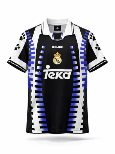 Ретро формы Real Madrid и Barcelona, качественные, размеры M–XXL — SCATO-RETROBARCAREAL-ЧЕРНСТЕ-L