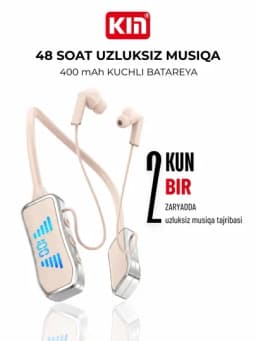 Bluetooth-наушники KIN KL50/118 с LED-дисплеем, аккумулятором 400 mAh иTF-карты — KIN-KL50-БОРДОВ