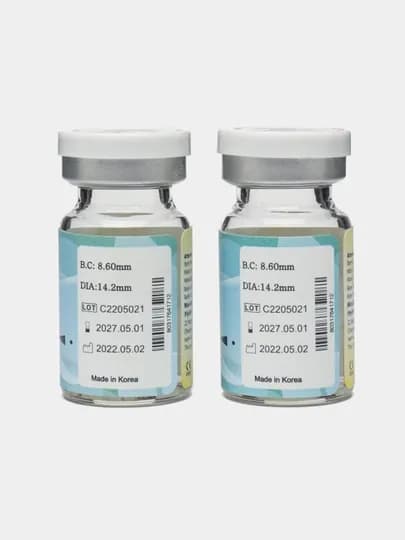 JS96 D.BROWN -8.00 Контактные линзы для зрения, коричневые, BC 8.6, DIA 14.2, 12 месяцев