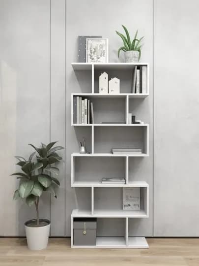 Стеллаж Warehouse напольный для игрушек и книг, белый, ЛДСП