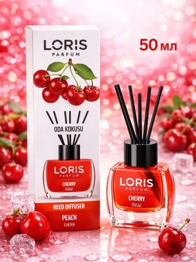 Аромадиффузор с палочками LORIS Parfum, вишня, 50 мл