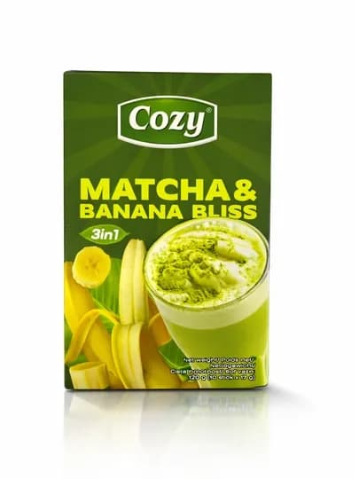 Натуральный напиток для энергии и свежести Cozy Matcha и Banana Bliss, 3 в 1