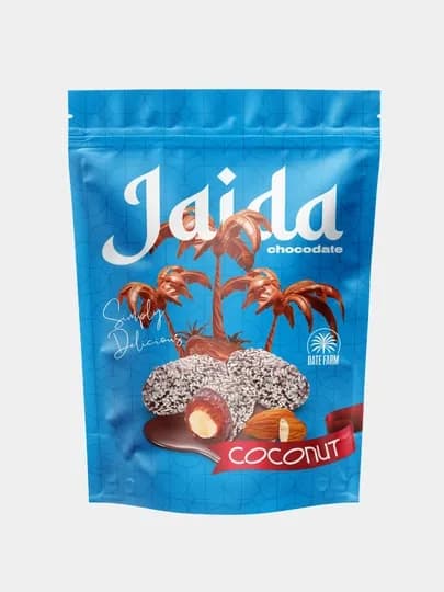 Финики с миндалём в шоколаде, натуральные сладости Jaida Chocodate