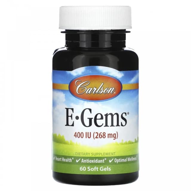Carlson, E-Gems, 400 ME (268 mg), 60 moshqil tabletka (00341)