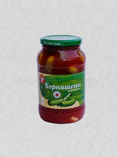 Карнишоны маринованные в томатном соку Eurofood-Trade, 1000 мл